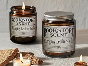Book Lover Candle, Inspired Gift Ideas for Readers, Birthday, Book Themed Reading Gifts for Women, Bookworm, Librarian, Men