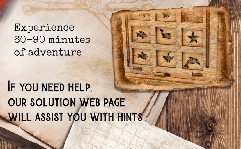 iDventure Cluebox - Davy Jones Locker - Escape Room Game - Puzzle Box - Gift Box - 3D Wooden Puzzle for Adults - Wooden Jigsaw - Brain Teaser - Birthday Gift Gadget for Men - Money Box