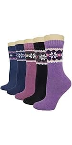 YZKKE 3Pack Mens Super Thick Wool Warm Socks - Soft Comfort Casual Crew Winter Socks