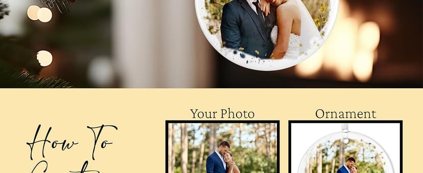 Personalized Our First Christmas as Mr and Mrs Double-Sided Ornament 2025, Custom Photo Ceramic Ornament, First Christmas Married Keepsake, Wedding Gift for Newlywed Couple