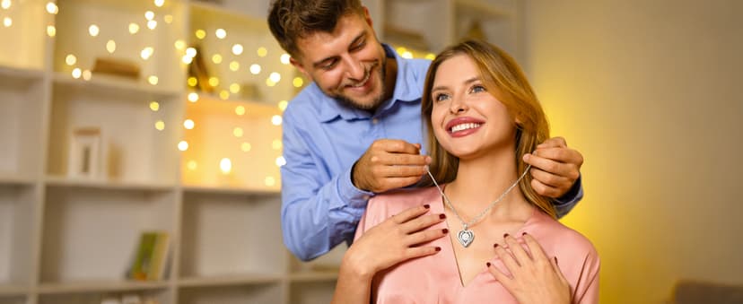 Moissanite Necklace for Women, 1-3 Carat Heart Pendant Necklace, 925 Sterling Silver, Anniversary Present for Wife, Women, Birthday Gifts for Wife, Jewelry Gifts for Christmas, Valentine's Day