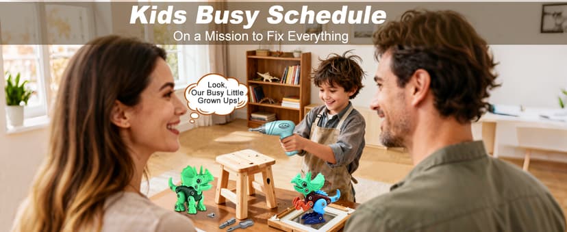 Laradola Dinosaur Toys for 3 4 5 6 7 8 Year Old Boys, Take Apart Dinosaur Toys for Kids 3-5 5-7 STEM Construction Building Kids Toy with Electric Drill, Party Christmas Birthday Gifts Boys Girls