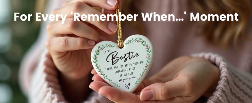 Bestie Gifts for Women Friendship, Best Friend Birthday Gift for Women, Thank You Ornaments, Appreciation Friendship Gifts for Best Friends Lady, BFFs Soul Sister, Bestie Stuff