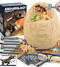Jumbo Dino Egg Dig Kit, Dinosaur Toys for Kids 5-7 8-12 with 12 Dinosaurs, Dinosaur Toys for 5 6 7 8 Year Old Boy Birthday Gift, Dinosaur Eggs Excavation Gifts for 5 6 7 Year Old Boy Girl
