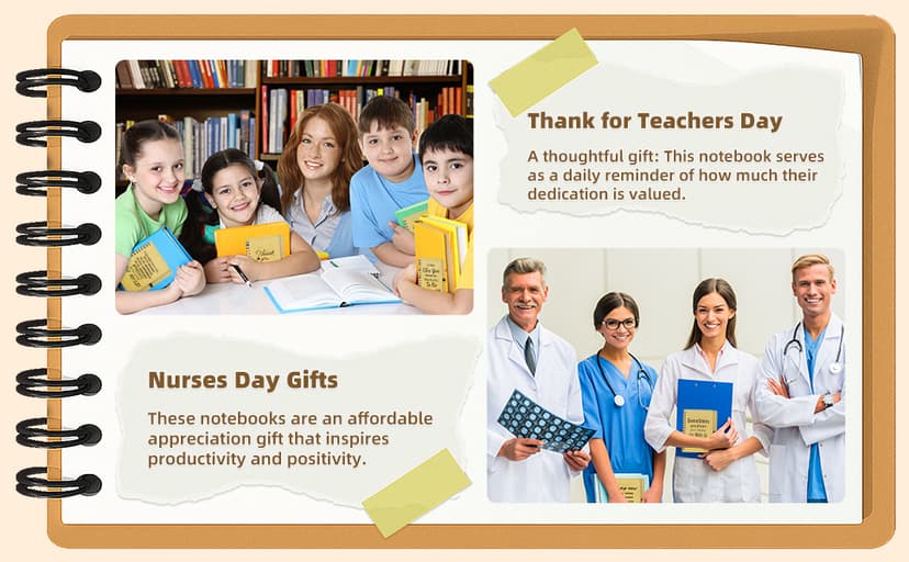 20 Pcs Christmas Employee Appreciation Gifts Bulk - 10 Sets of Inspirational Spiral Notebooks with Motivational Pens, Small Notepads for Coworkers, Office Staff, Team, Nurse, Teachers, Thank You Gifts