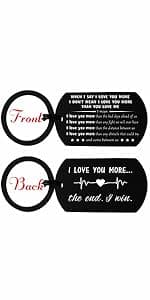 ENGZHI Love Wife Gifts, Drive Safe I Love You Keychain for Mothers Day Anniversary Valentines Christmas