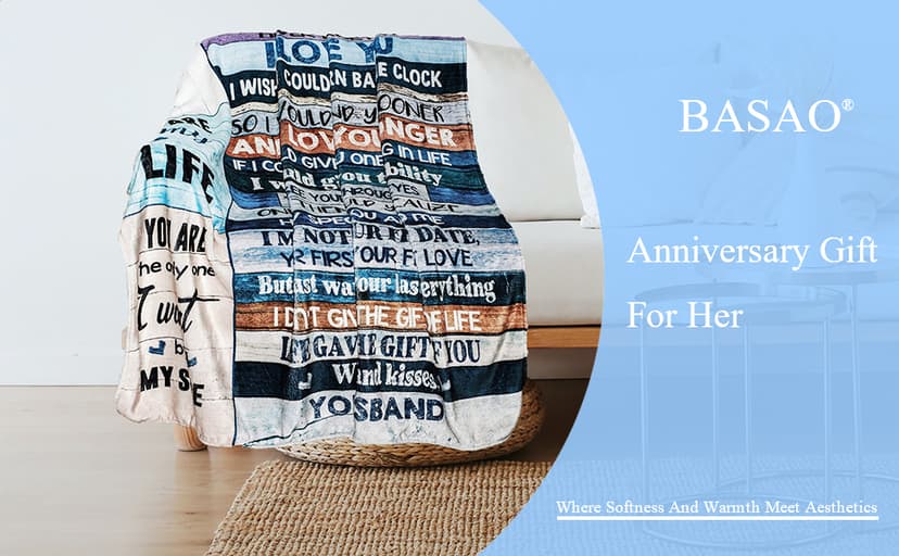 Anniversary Romantic Gift for Wife, Ultra-Soft Micro Fleece Sherpa Throw Blanket, Christmas Day Gifts for Her, Wife Birthday Gifts from Husband, for Bedding Sofa and Travel