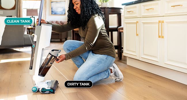 Kenmore HF5010 AquaLite 3-in-1 Cordless Wet Dry Vacuum Hard Floor Cleaner with Automatic Air-Drying, 35mins Runtime & One Edge Self-Cleaning Mop for Multi-Surface and Messes