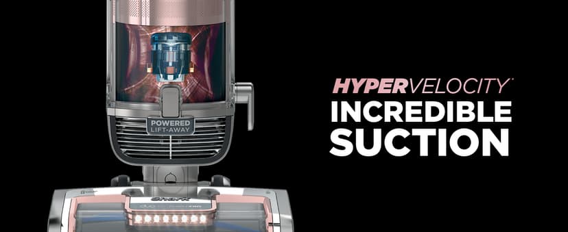 Shark AZ2002 Vertex Powered Lift-Away Upright Vacuum with DuoClean PowerFins, Self-Cleaning Brushroll, Large Dust Cup, Pet Crevice Tool, Dusting Brush & Power Brush, Silver/Rose Gold