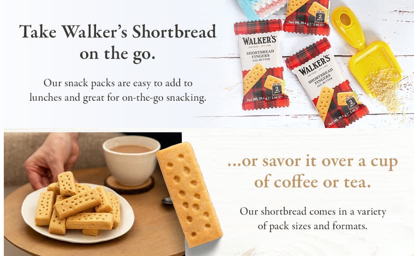 Walker’s All-Butter Mini Scottie Dog Shaped Shortbread - 51-Count Carton - Authentic Shortbread Cookies from Scotland