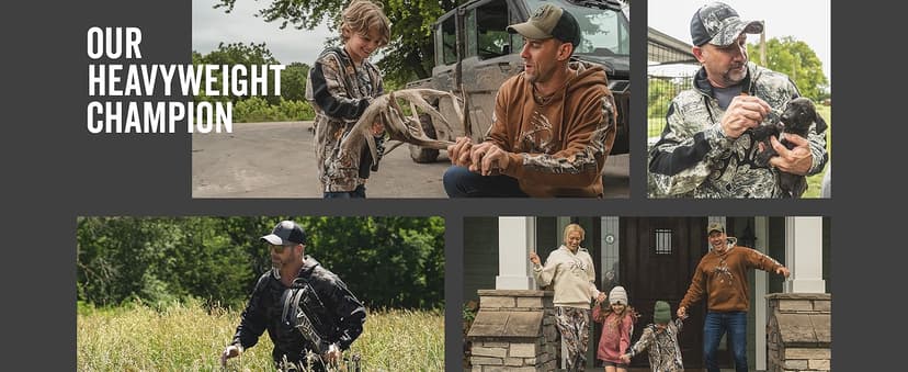 Legendary Whitetails Men's Camo Hoodie Pullover Sweatshirt Midweight V-Neck Design