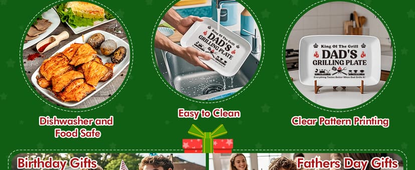 Dad Christmas Birthday Gifts,Best Dad Ever Gifts from Daughter Son,Funny BBQ Grilling Platter with Apron Sets Thanksgiving Xmas White Elephant Present for Bonus Step New First Daddy Father Papa