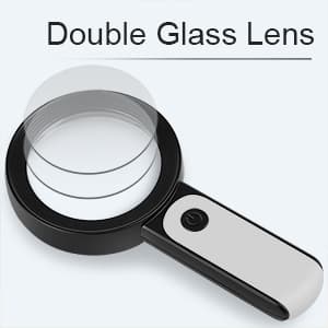 JMH Magnifying Glass with Light, 30X Handheld Large 18LED Cold and Warm Light with 3 Modes, Illuminated Magnifier for Seniors Reading, Inspection, Coins, Jewelry, Exploring