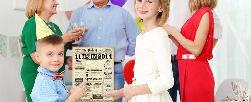 Big 11th Vintage Birthday Gifts for Girls Boys, Sweet 11th Birthday Decorations for Daughter Son Her Him,Humour Bday Card for 11 Year Old Granddaughter Grandson