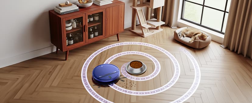 Robot Vacuum and Mop Combo, 2-in-1 Mopping Robot Vacuum Cleaner with 2300Pa Suction, 2.87'' Slim Design, Wi-Fi/App/Voice Control, 3D Obstacle Avoidance&Self-Charging for Hard Floors, Carpets, Pet Hair