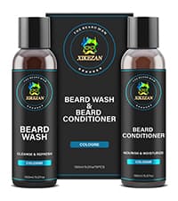 XIKEZAN Beard Kit for Men Grooming & Care w/Beard Conditioner, Wash, Oil, Balm, Brush, Comb,Birthday Fathers Valentines Gifts for Men Him Dad Husband Boyfriend Christmas Gifts Mens Stocking Stuffers