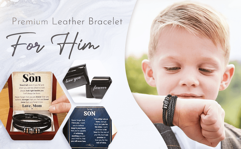 To My Son Bracelet Gift From Mom & Dad | Gifts for Son, Teen Boys for Birthday, Graduation, Christmas & Easter | Beautiful Cuban Cross Bracelet with Heartfelt Message Card & Gift Box