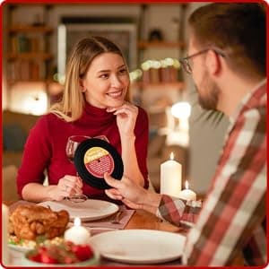 Retro Anniversary Card for Him or Her, Romantic Gift for Husband Wife, Boyfriend or Girlfriend, Love Notes for Couple, Vinyl Record Birthday Card, Valentines Day Gifts For Men and Women