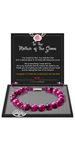 Stocking Stuffers for Teens, Christmas Gifts for Mom from Daughter Beaded Bracelets for Women Teen Girl Gifts Adjustable Charm Link Bead Birthday Graduation Gift for Her Girlfriend Sister