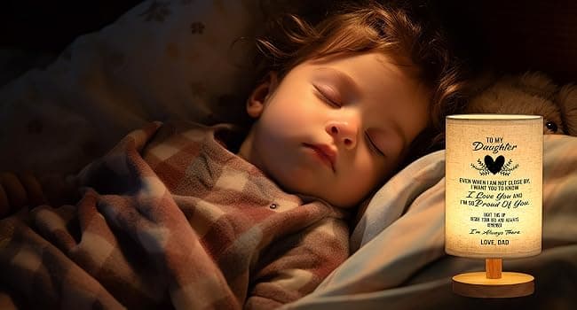 WSYEAR Birthday Gifts for Daughter from Dad,to My Daughter Gifts from Dad- Table Lamp Best Father Daughter Graduation Gifts for Grown Daughter