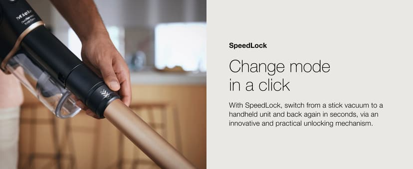 Miele Duoflex Extra Vacuum Cleaner, Cordless and Bagless Multi-Use, Multi-Floor Flexible Stick Vacuum with 2 Attachable Brushes, in Brilliant White / Space Grey