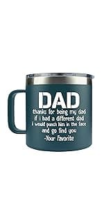 Gifts for Dad from Daughter, Son - Father's Day Gifts for Dad, Men - Dads Birthday Gift Ideas, Happy Birthday gifts for Dads, Fathers - Best Dad Ever Gift, Best dad Mug, 14 Oz Coffee Mug for dad