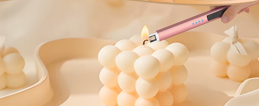 MEIRUBY Electric Candle Lighter, Christmas Stocking Stuffers Gifts for Women Mom Men Wife Sister, USB Arc Rechargeable Windproof Long Lighter for Candle BBQ Housewarming Birthday Gifts Idals