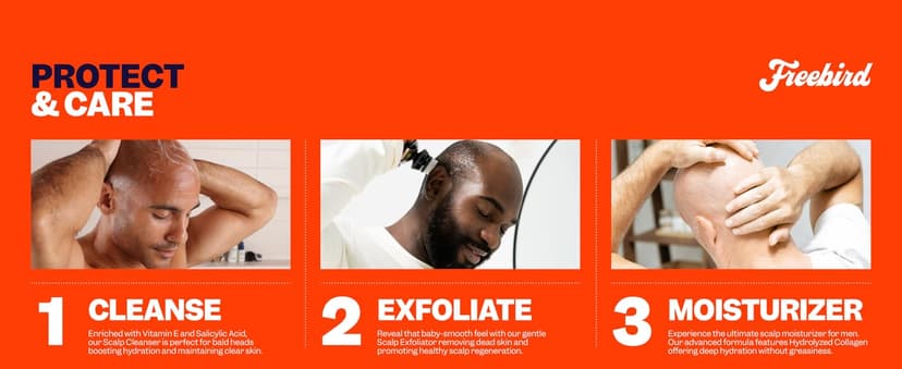 FlexSeries Electric Head & Body Hair Shaver - Mens Cordless Rechargeable Wet/Dry Skull Bald Head Back & Groin Waterproof Razor with Rotary Blades, Clippers, Nose Trimmer, Brush, Massager