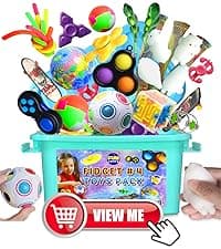 Gift Fidget Box Toys Pack for Kids 3-12, FunKidz Sensory Toys for Boys Girls Age 7-12 Autistic Children in Mystery Storage Portable Box