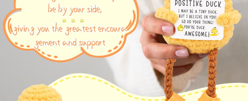 Birthday Gifts for Women Men Long Legged Cute Support Duck, Friend Colleague Teacher Graduation Gifts, Handmade Emotional Cheer Support Positive Funny Gift