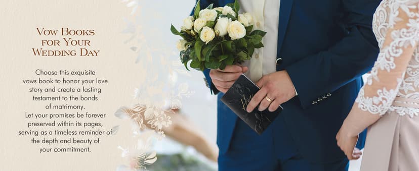molekaus Vow Books,for Wedding Vow Books Wedding Gift for Bride and Groom Vows Book his and Hers with 28 Pages-5.5 * 3.5 in Wedding Notebook with Gilded Font Set of 2 (White and Black)