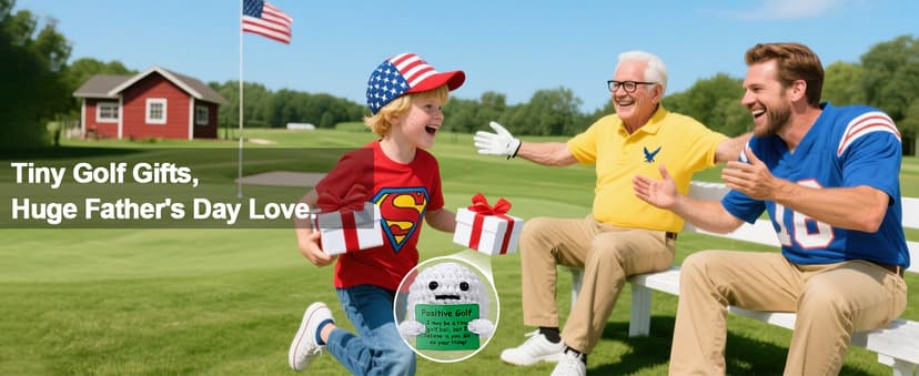 AICase Golf Gifts Accessories Funny Positive Golf Ball Crochet Gag Gift Ideas, Emotional Support Nuggets for Men Women Golfers Tournament Dad Mom Fathers Day Christmas Easter Birthday Stuff