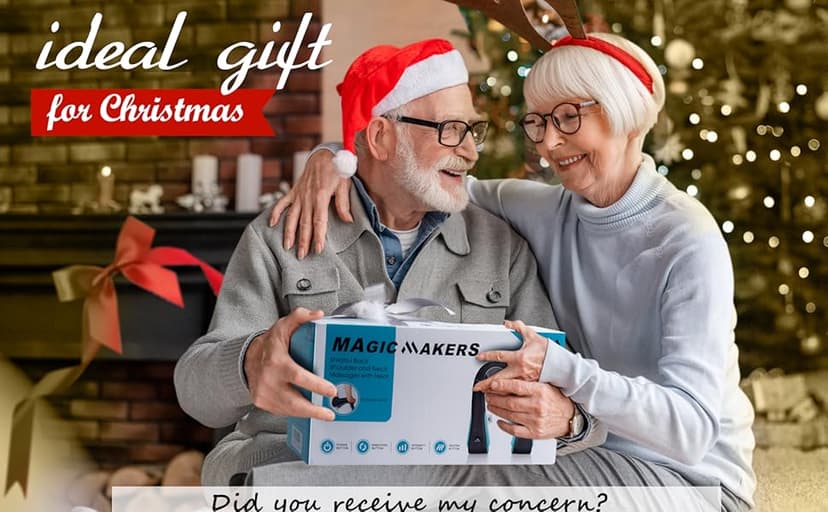 MagicMakers Electric Shiatsu Neck Massager with Heat - Pain Relief for Back, Shoulders & Feet - Gift for Men, Women, Mom & Dad - From Daughter or Son - Ideal for Christmas, Mother's Day & Father's Day