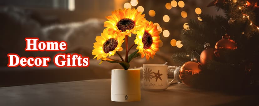 Sunflower Flower Lamp Gifts for Women, Birthday Christmas Ideal Gifts for Women Mom Granddaughter Girlfriend Friend Wife Anniversary Birthday, Bedroom Bar Coffee Shop Sunflower Night Light Lamp Decor