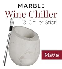 Homeries Marble Wine Chiller Bucket - Wine & Champagne Cooler for Parties, Dinner – Keep Wine & Beverages Cold, Wine Chillers for Bottles – Holds Any 750ml Bottle - Ideal Gift for Wine Enthusiasts