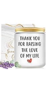 Best Christmas Gifts for Mother in Law Gifts from Daughter Son in Laws - Birthday Gift for Boyfriends Mom, Future Mother in Law Gift Wedding, Lavender and Eucalyptus Scented Candle