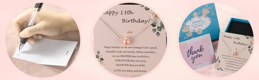 Sereney Birthday Gifts for Girls Women, Sterling Silver Pearl Necklace as 7 9 10 11 13 15 16 18 21 30 40 50 60 Year Old Birthday Gifts, Single Pearl Necklace as Bday Gifts for Friends Lockets