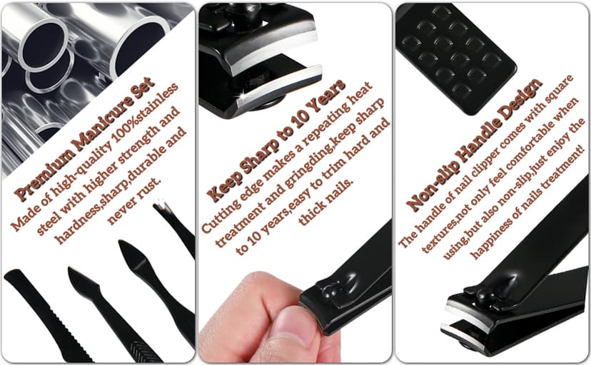 Manicure Set Professional Nail Clipper Kit-26 Pieces Stainless Steel Manicure Kit,nail Care Tools with Luxurious Travel Case