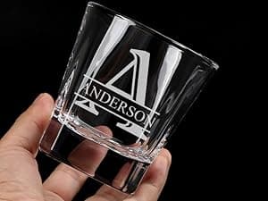 Personalized Whiskey Decanter, Custom Liquor Decanter 25oz, Engraved Whiskey Glass Set With Wood Gift Box Options, Whiskey Gifts for Men, Dad, Birthday, Retirement, Wedding (Square Decanter)