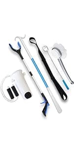 35.5 Inch Long Handled Shoe Horn, Dressing Stick, Sock Remover Aid Helper - Versatile, Adjustable Dressing Aid for Shoes, Socks, Shirts, Pants - Long Shoe Horn, Shoe Horn Long Handle for Seniors