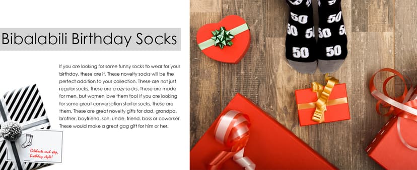40th 50th 60th Birthday Gifts for him,Men 40th 50th 60th Birthday Decorations, Funny Black Crew Cotton Socks