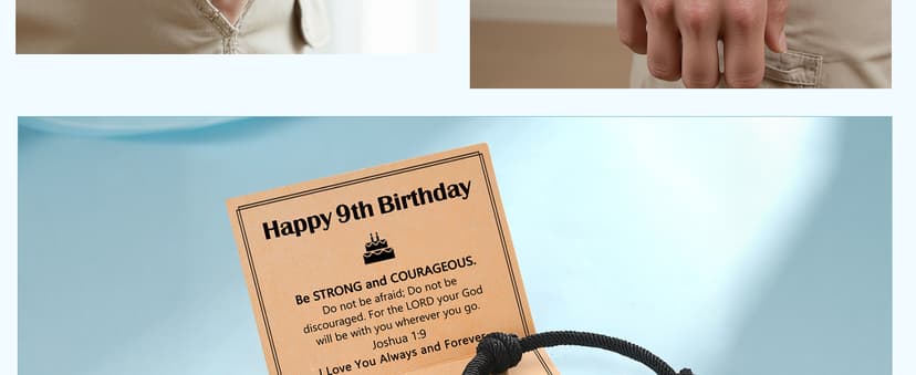 UNGENT THEM Cross Bracelet Happy 8-16th Birthday Gifts for Him Son Grandson Nephew