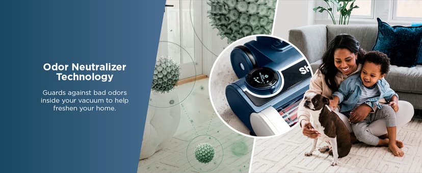 Shark HZ3002 Stratos Ultralight Corded Stick Vacuum with DuoClean PowerFins HairPro, Self-Cleaning Brushroll, & Odor Neutralizer Technology, Navy