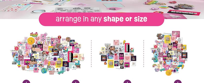 Pretty Me Wall Collage Kit for Teen & Tween Girls - Arts Craft Gift Ideas for Age 11, 12,13, 14, 15, 16 Year Old Girl - Birthday Gifts and Stuff for Teenage Bedroom Decor - Teens Creative Crafts Kits