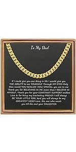JoycuFF Mens Cuban Link Chain Necklace for Boyfriend Gold Silver Stainless Steel 6MM 10MM Hip Hop Anniversary Birthday Christmas Jewelry for Men