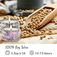 Scented Candles Gift Set, 2.5 oz Soy Wax Aromatherapy Candle for Home, Romantic Candles Gift for Mother Day Christmas Valentines Birthday (24 Pack)