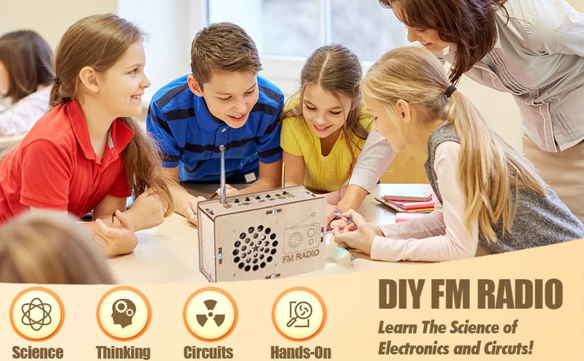 STEM Toys for Ages 6-8-13 Science Kits DIY Building Your Own Radio Crafts for Kids Stocking Stuffers Birthday Gifts for 9 11 12 14 15+ Year Old Boys Girls Teens Circuit Engineering Electronics Project