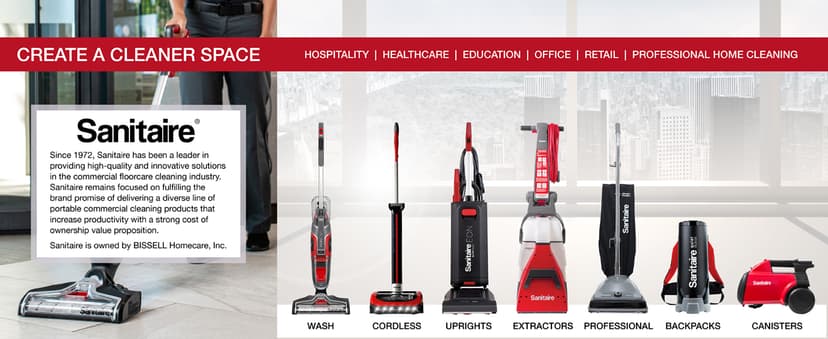 Sanitaire SC679K Tradition Upright Commercial Bagged Vacuum, Red