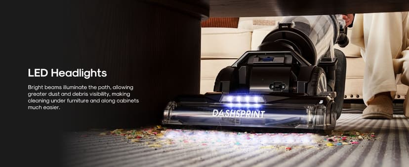 Eureka Upright Vacuum Cleaner for Carpet and Hard Floor,Powerful Vacuum with Dual Cyclone Suction,Swivel Steering,Anti-Tangle,Large Dust Cup,NEU612BL, Blue