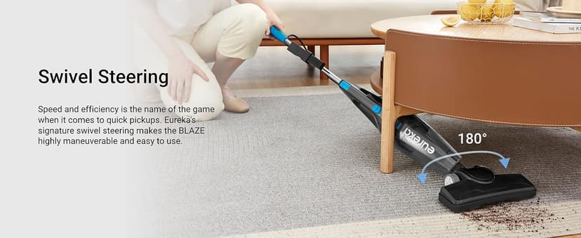 Eureka NES215A Blaze 3-in-1 Swivel Handheld & Stick Vacuum Cleaner, Blue
